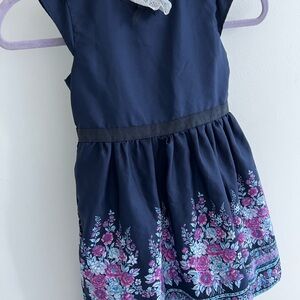 Janie and Jack Navy Dress with White Lace